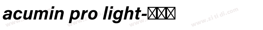 acumin pro light字体转换